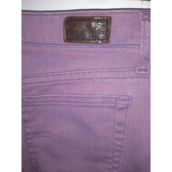Lee Jeans Womens Lavender Sz 16 Relaxed Straight Leg at the Waist flaw paint - Picture 7 of 10